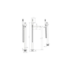 Linsol Jude Freestanding Bath Filler Chrome