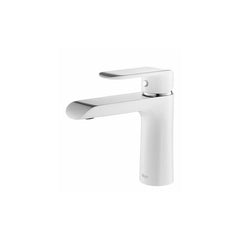 Ikon Kara Basin Mixer White and Chrome