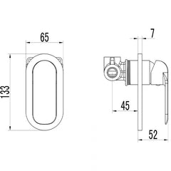 Ikon Kara Shower Mixer White and Chrome