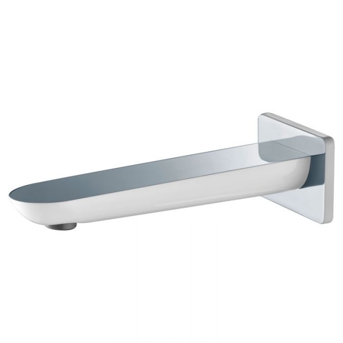 Ikon Kara Bath Spout White and Chrome