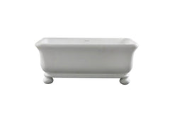Kirkham 180 x 84 TitanCast Solid Surface Bath With Ball Feet - Gloss White