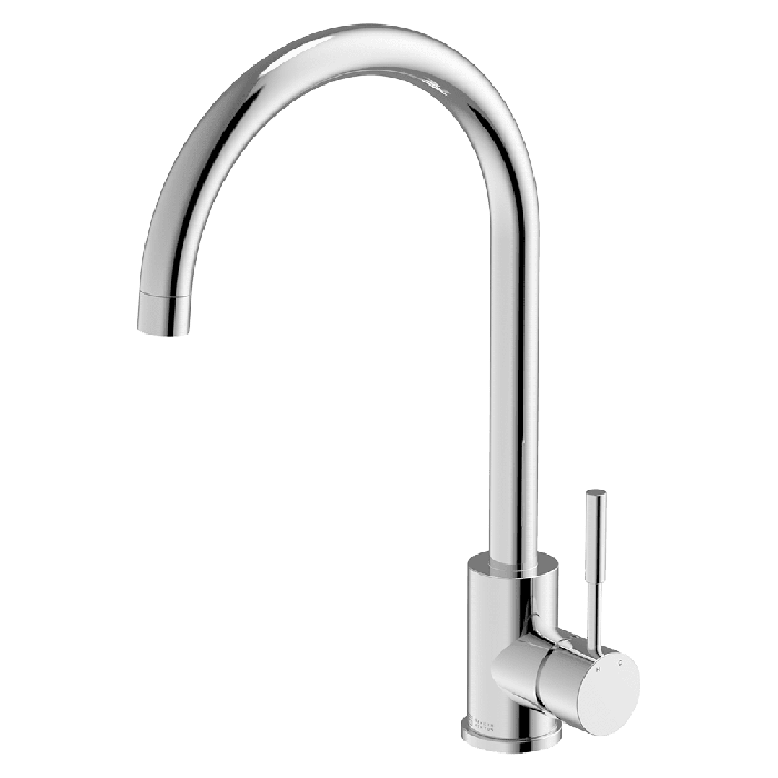 Abey Gareth Ashton 304 Gooseneck Kitchen Mixer - Polished Stainless