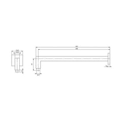 Phoenix Lexi 400mm Long Shower Arm Matte Black