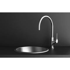 Phoenix Vivid Slimline Oval 220mm Gooseneck Sink Mixer Chrome