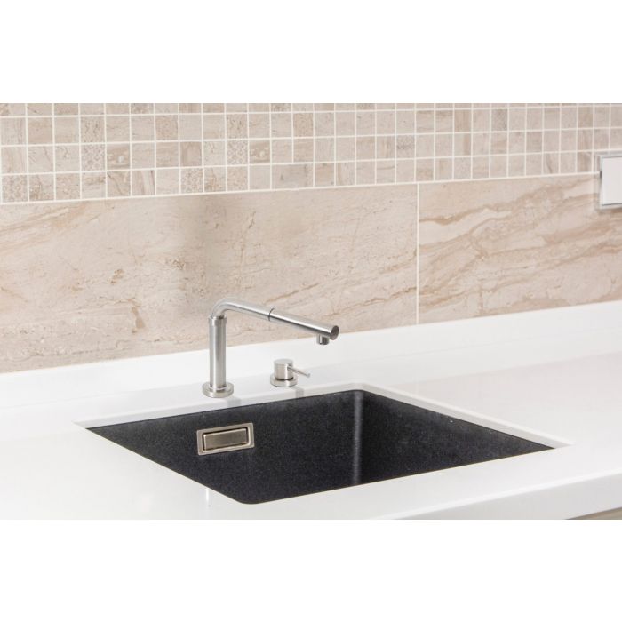Linsol Domena Telescopic Pull Out Mixer Brushed Stainless Steel