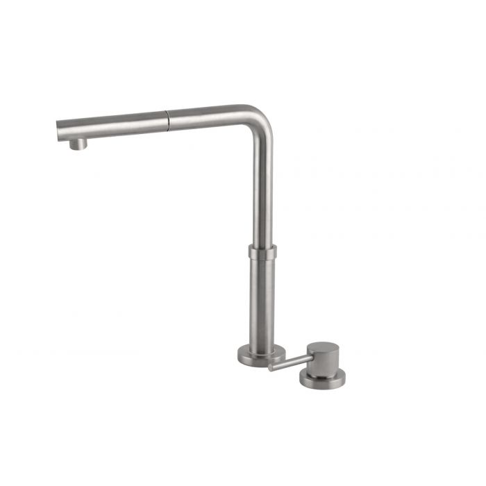 Linsol Domena Telescopic Pull Out Mixer Brushed Stainless Steel