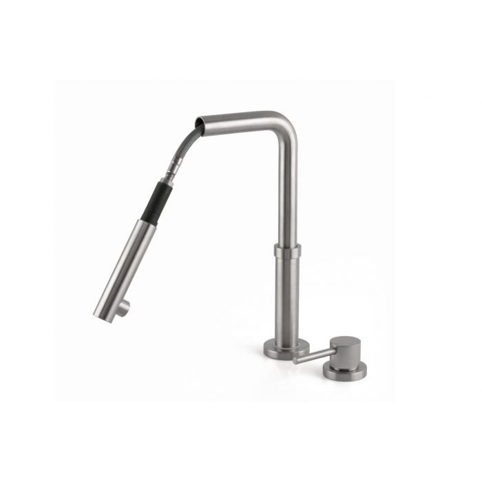 Linsol Domena Telescopic Pull Out Mixer Brushed Stainless Steel