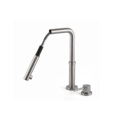 Linsol Domena Telescopic Pull Out Mixer Brushed Stainless Steel