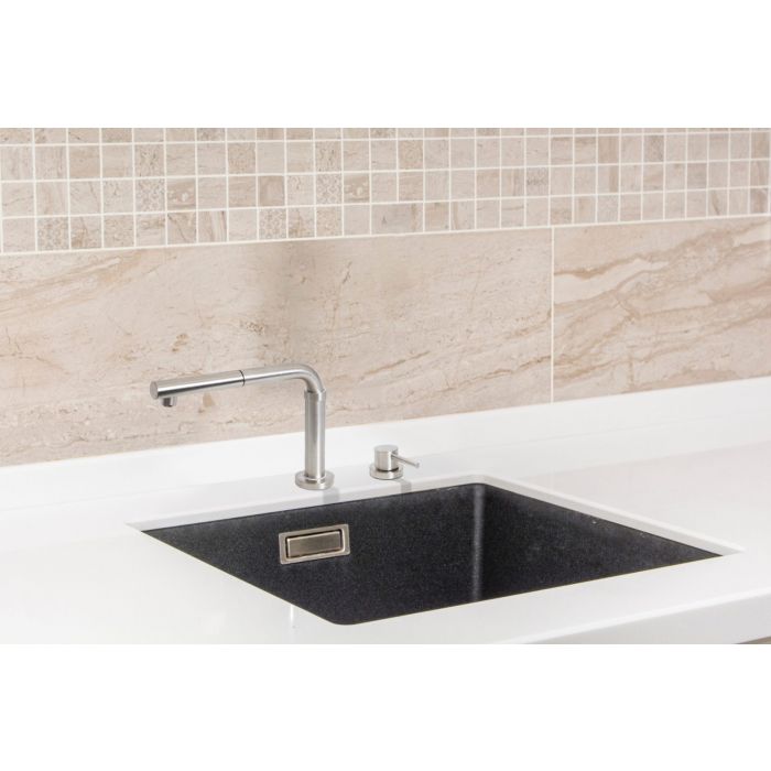 Linsol Domena Telescopic Pull Out Mixer Brushed Stainless Steel