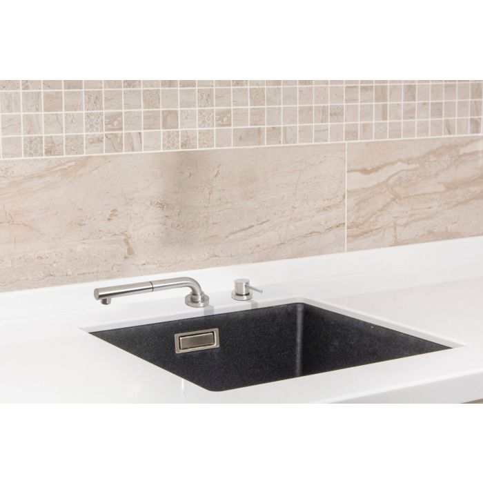 Linsol Domena Telescopic Pull Out Mixer Brushed Stainless Steel