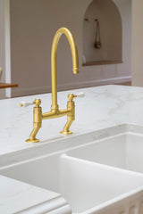 Ludlow Bridge Mixer Tap - Brushed Brass
