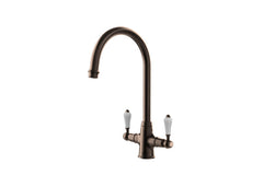 Ludlow Double Mixer Tap - English Bronze