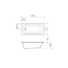 Caroma Luna 1525 Island Bath