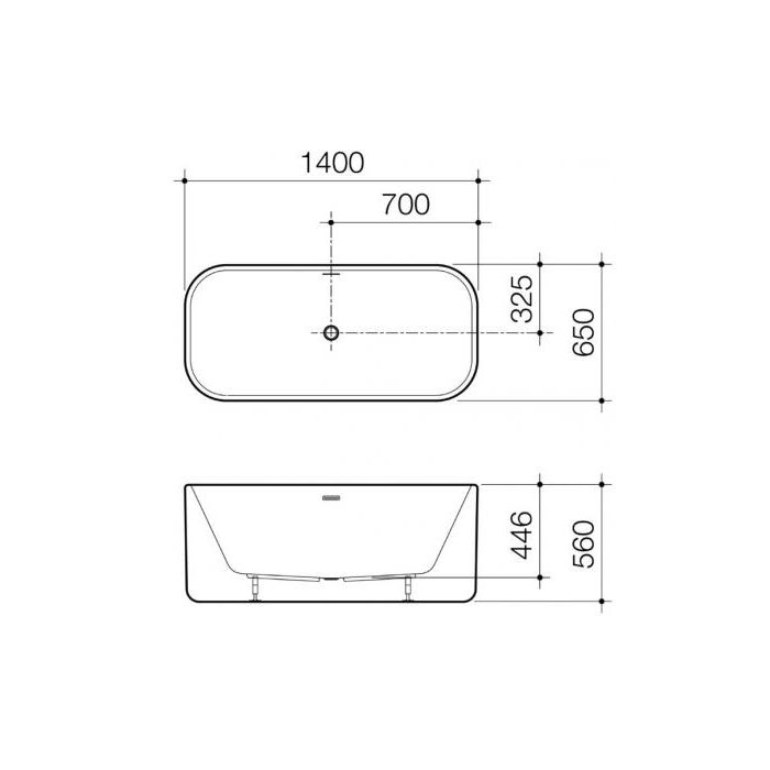 Caroma Luna 1400 Freestanding Bath