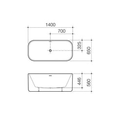 Caroma Luna 1400 Freestanding Bath