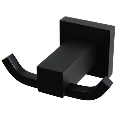 Modern National Luxe Double Robe Hook Matte Black