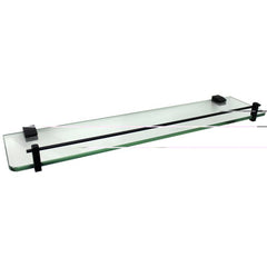 Modern National Luxe Glass Shelf Matte Black