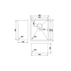 Modern National Rectangle Kitchen Sink Gold