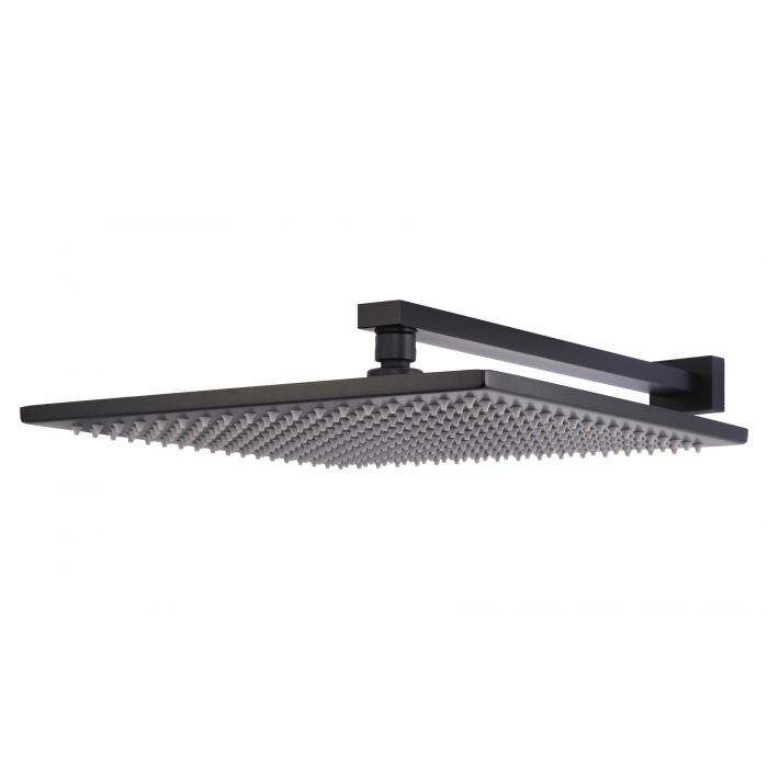Meir Square Straight Wall Arm and Rose Matte Black