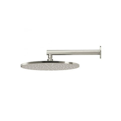 Meir Round 400mm Straight Wall Arm and 300mm Rose Brushed Nickel