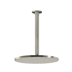 Meir Round 300mm Ceiling Arm and 300mm Rose Brushed Nickel