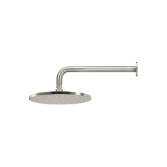 Meir Curved 400mm Wall Arm and 300mm Rose Brushed Nickel