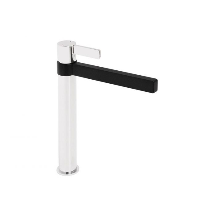 Jamie J Martini Extended Basin Mixer Matte Black and Chrome