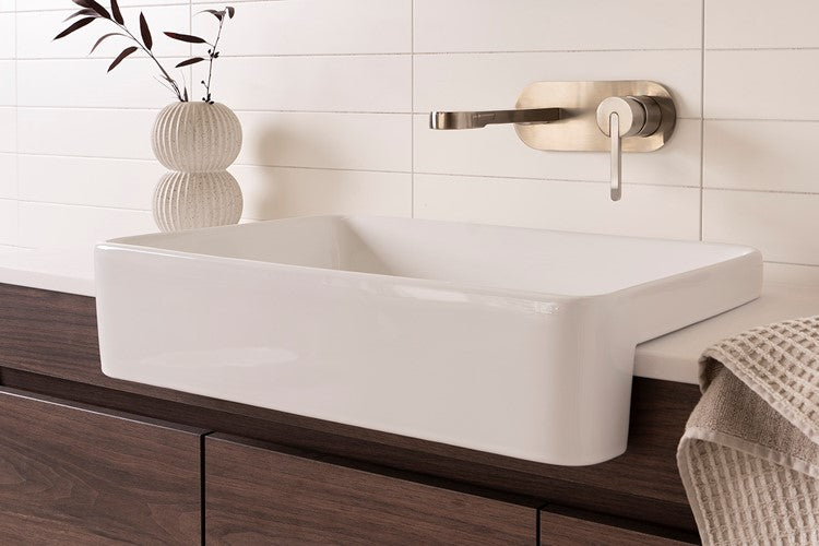 Adp Lino Gloss White Semi Recessed Basin