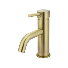 Meir Round Basin Mixer Curved Tiger Bronze