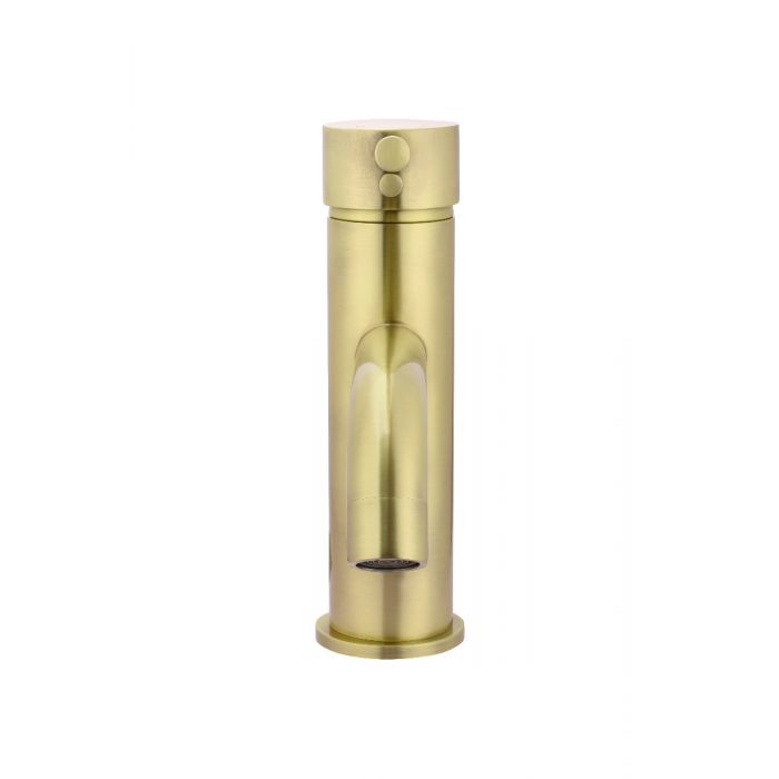 Meir Round Basin Mixer Curved Tiger Bronze