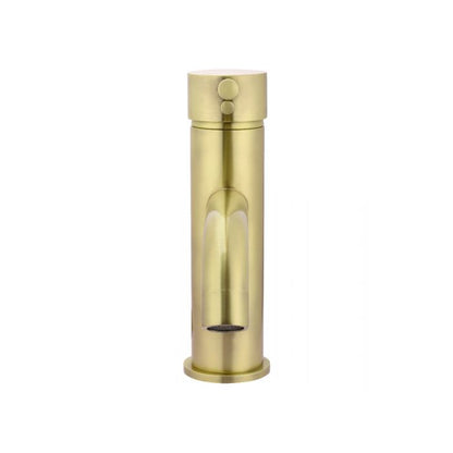 Meir Round Basin Mixer Curved Tiger Bronze