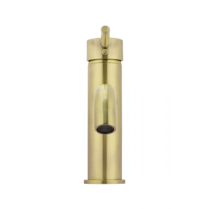 Meir Round Basin Mixer Curved Tiger Bronze