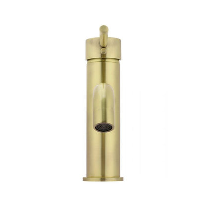 Meir Round Basin Mixer Curved Tiger Bronze