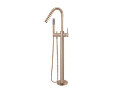 Meir Round Freestanding Bath Spout Combination Mixer Champagne