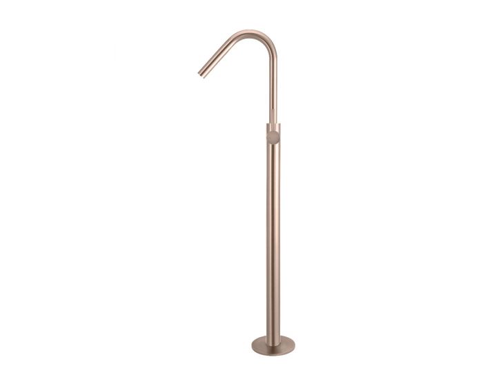Meir Round Freestanding Bath Spout Combination Mixer Champagne