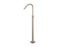 Meir Round Freestanding Bath Spout Combination Mixer Champagne