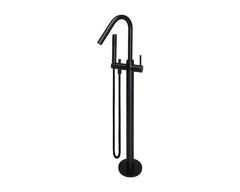 Meir Round Freestanding Bath Spout Combination Mixer Matte Black MB09
