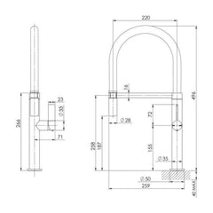 Phoenix Prize Flexible Coil Sink Mixer Matte Black