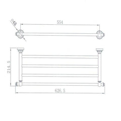 Modern National Bordeaux/Montpellier Black Bathroom Shelf