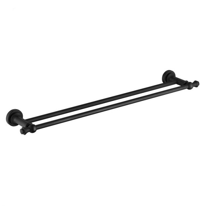 Modern National Bordeaux/Montpellier Black Double Towel Rail