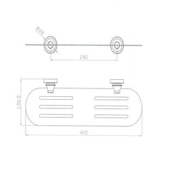 Modern National Bordeaux/Montpellier Traditional Metal Shelf