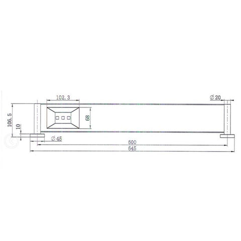 Modern National Mirage Metal Shelf Champagne