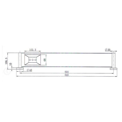 Modern National Mirage Metal Shelf Brushed Bronze