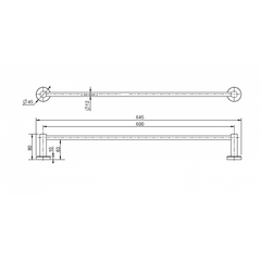 Modern National Mirage Single Towel Rail Chrome