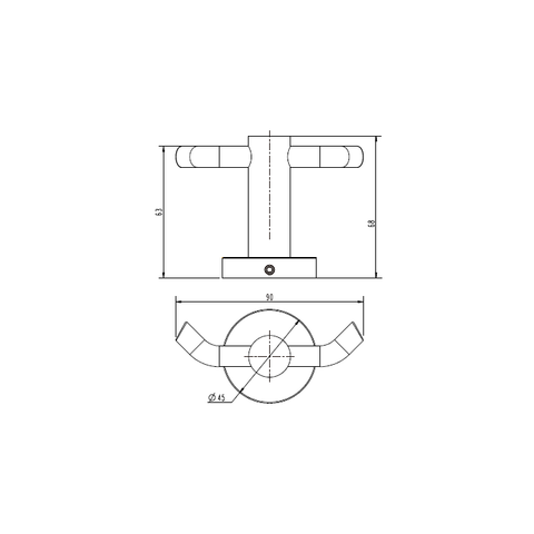 Modern National Mirage Double Robe Hook Chrome