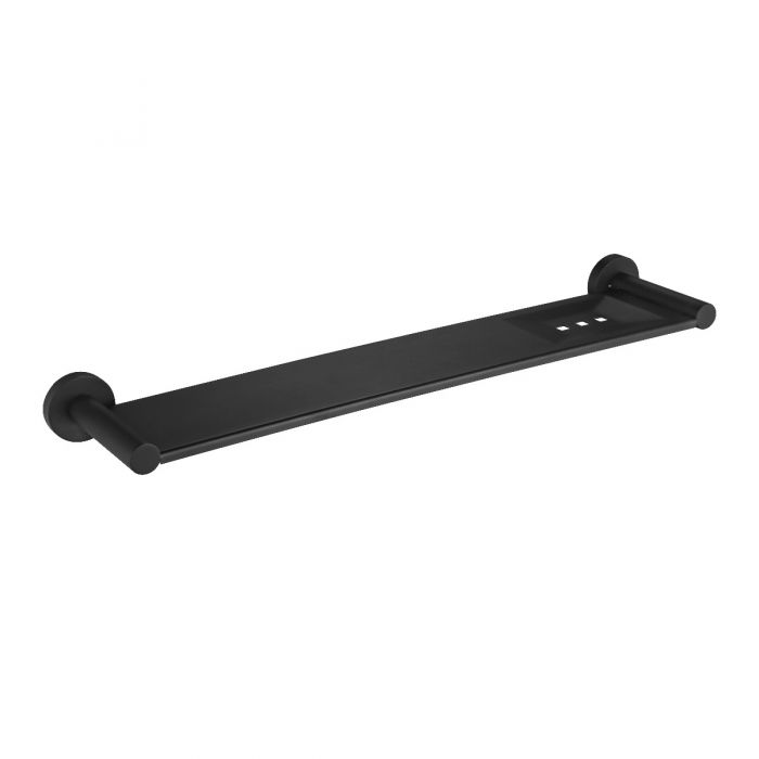 Modern National Mirage Metal Shelf Matte Black