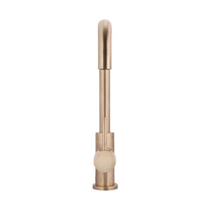 Meir Round Kitchen Mixer Tap Champagne MK02-CH