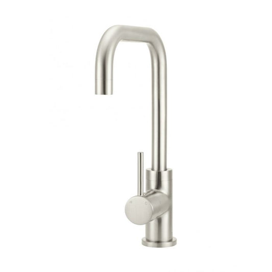 Meir Round Kitchen Mixer Tap Brushed Nickel MK02-PVDBN