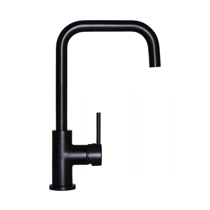 Meir Round Kitchen Mixer Tap Matte Black