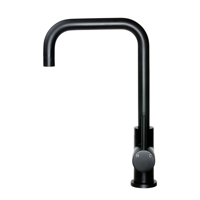Meir Round Kitchen Mixer Tap Matte Black